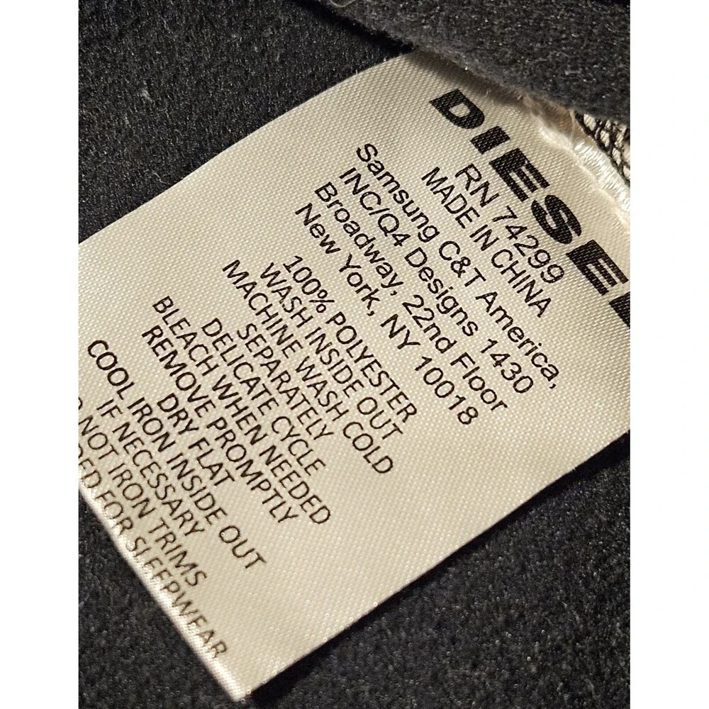 DIESEL BOY’S Size 5 Black Full Zip Track Jacket Streetwear